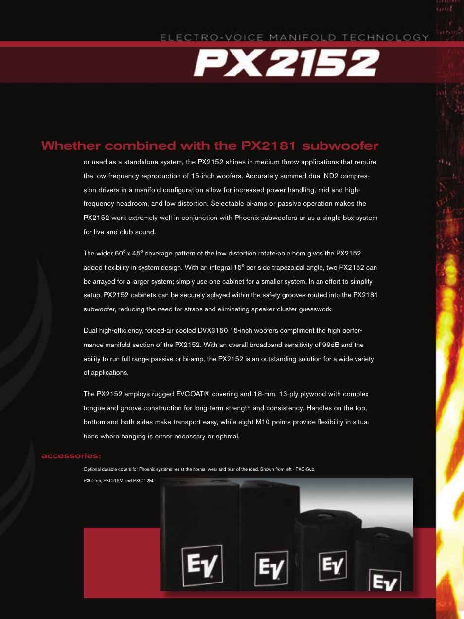 Whether combined with the px2181 subwoofer | Electro-Voice Phoenix User Manual | Page 13 / 20