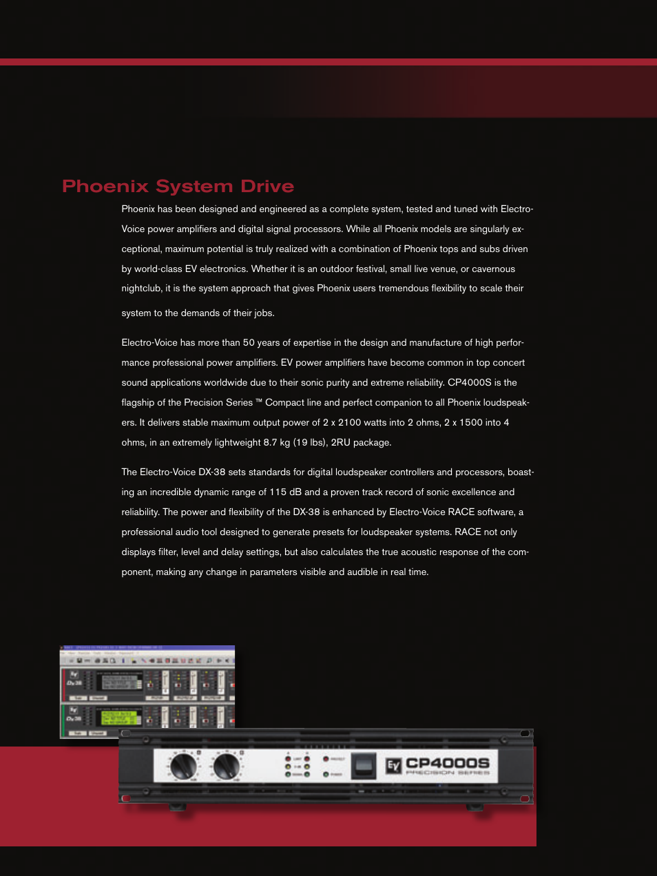 Phoenix system drive | Electro-Voice Phoenix User Manual | Page 18 / 20