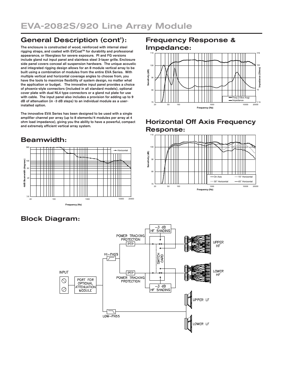 Electro-Voice EVA-2082S/920 User Manual | Page 2 / 4