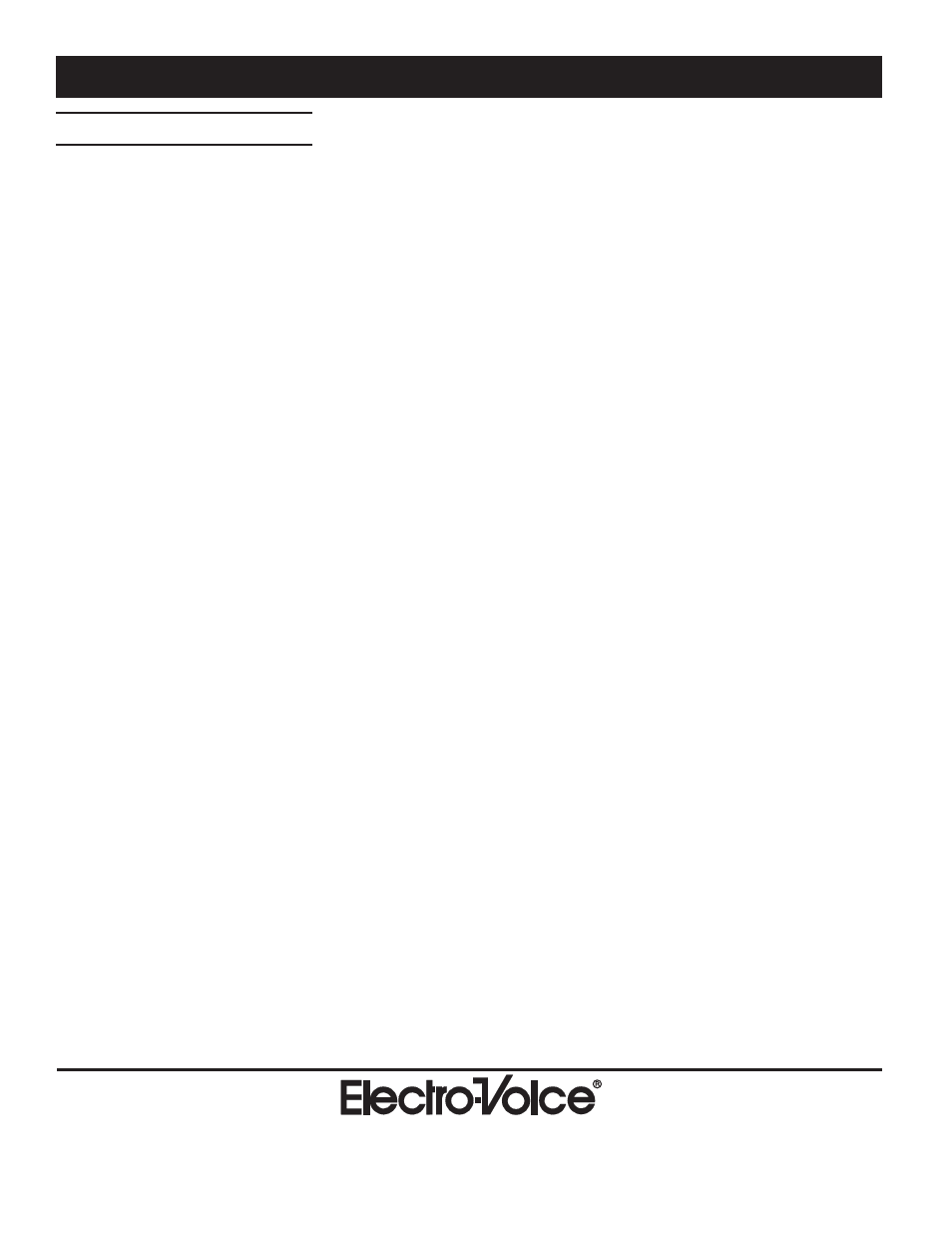 Xi-2181 bass system | Electro-Voice XI-2181 User Manual | Page 8 / 8