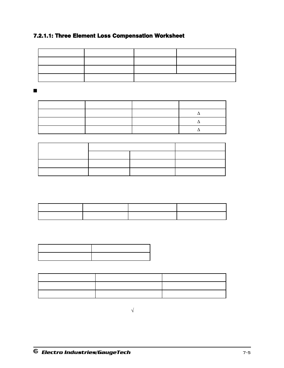 Three element loss compensation worksheet | Electro-Voice 1252 User Manual | Page 107 / 154