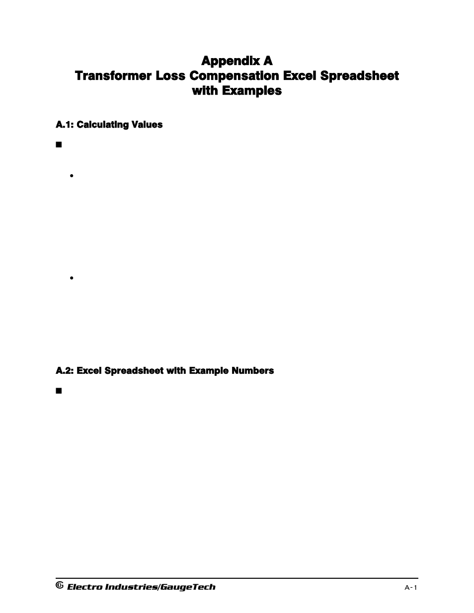 A.1: calculating values, A.2: excel spreadsheet with example numbers | Electro-Voice 1252 User Manual | Page 143 / 154