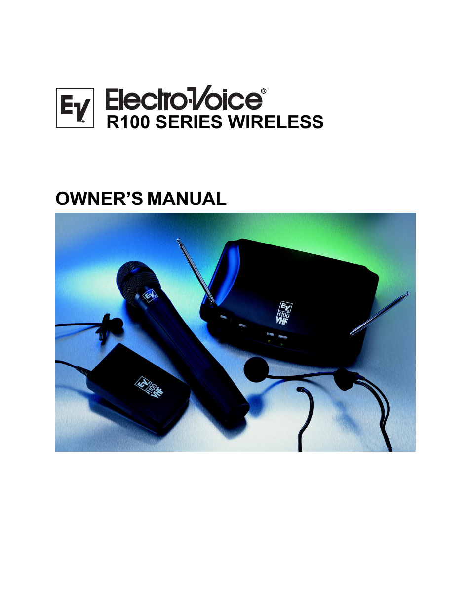 Electro-Voice R100 User Manual | 11 pages