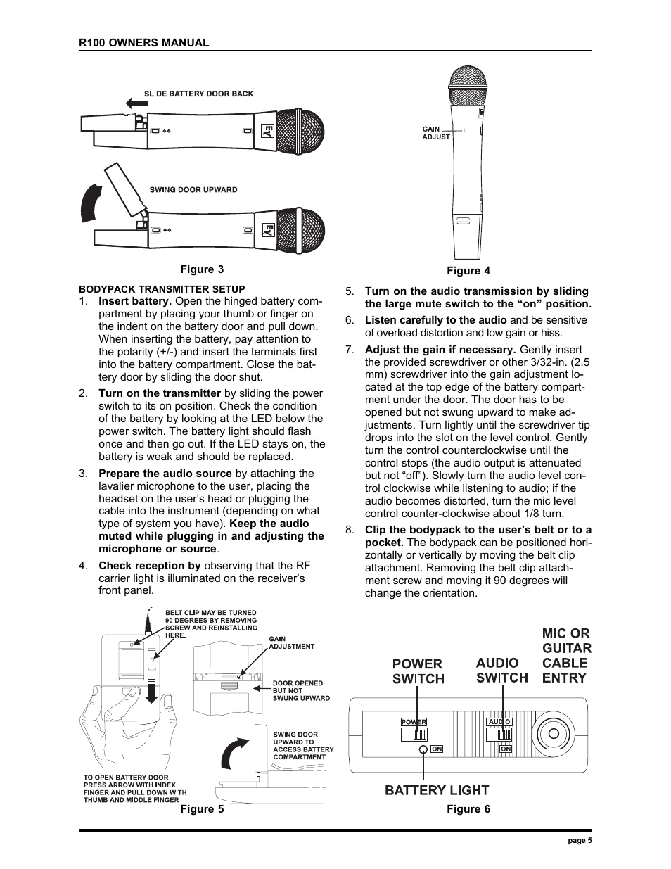 Electro-Voice R100 User Manual | Page 5 / 11