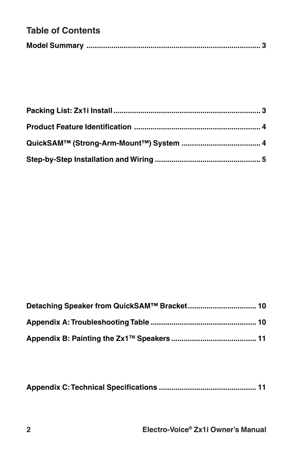 Electro-Voice Zx1i-90 User Manual | Page 2 / 12