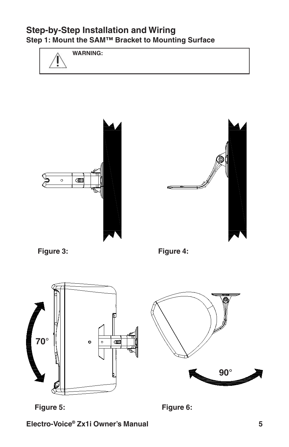 Step-by-step installation and wiring | Electro-Voice Zx1i-90 User Manual | Page 5 / 12