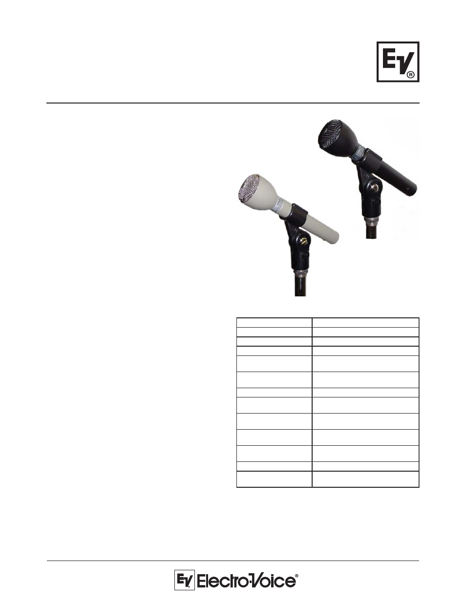 Electro-Voice 635A User Manual | 2 pages