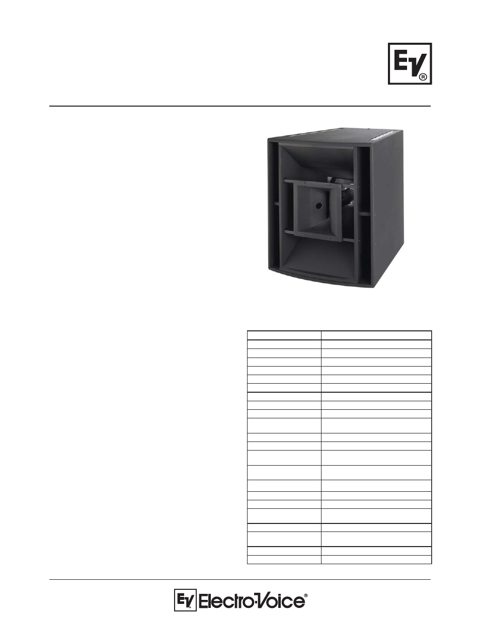 Electro-Voice FRX+660PI User Manual | 4 pages