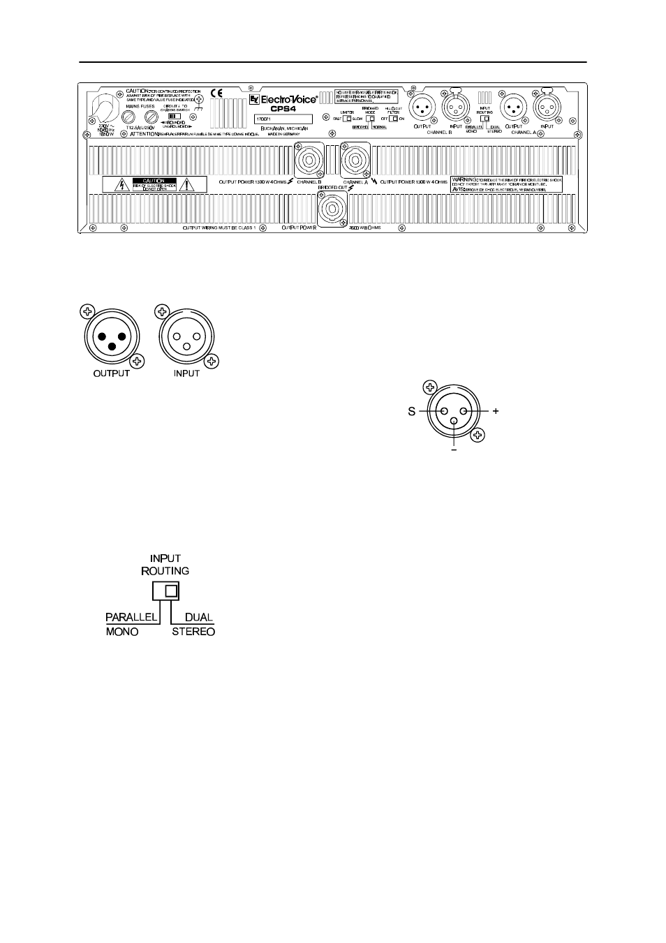 Rear panel | Electro-Voice CPS 3 User Manual | Page 5 / 9