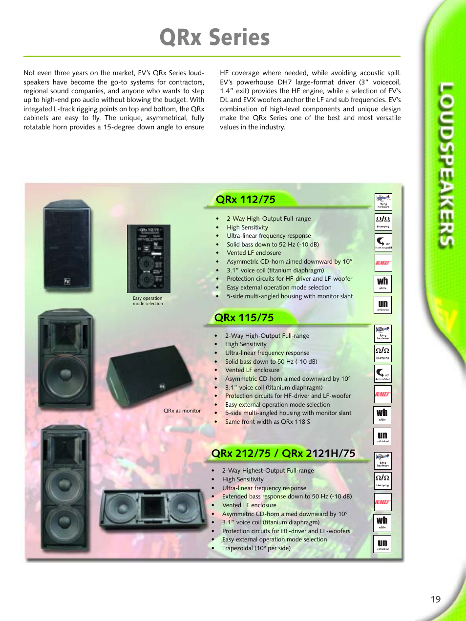 Qrx series | Electro-Voice Microphone User Manual | Page 19 / 92