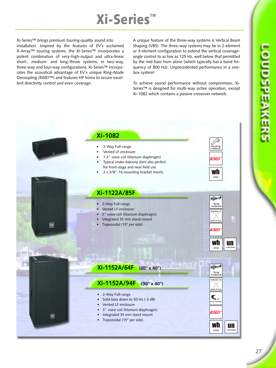 Xi-series, Xi-1082 | Electro-Voice Microphone User Manual | Page 27 / 92