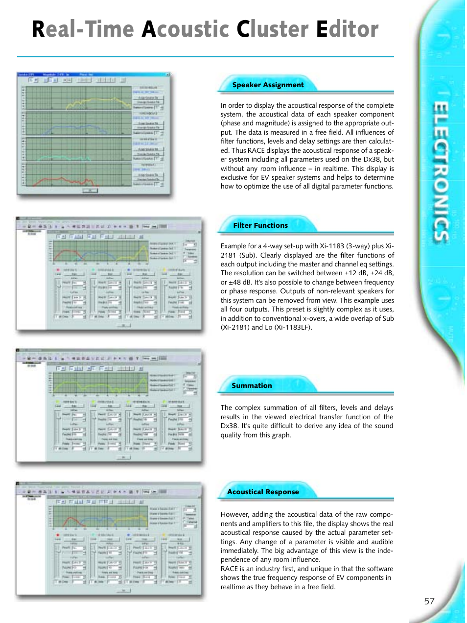 Real-time a coustic c luster e ditor | Electro-Voice Microphone User Manual | Page 57 / 92