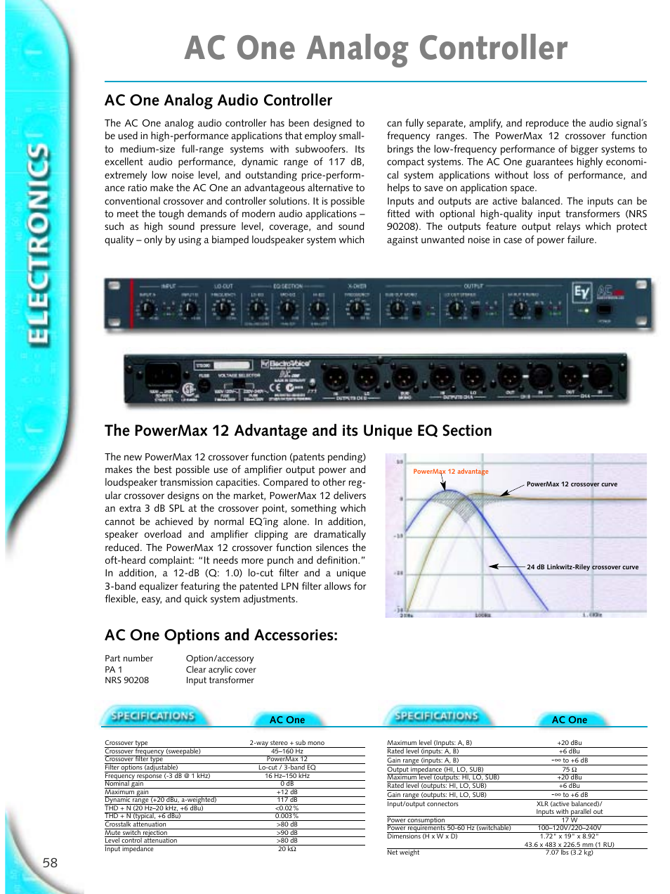 Ac one analog controller | Electro-Voice Microphone User Manual | Page 58 / 92