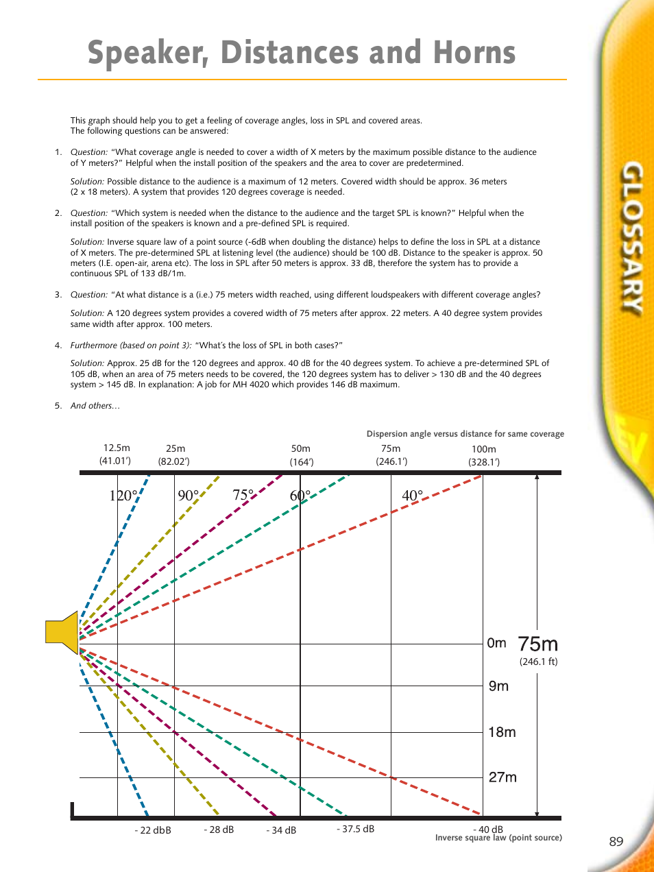 Speaker, distances and horns | Electro-Voice Microphone User Manual | Page 89 / 92