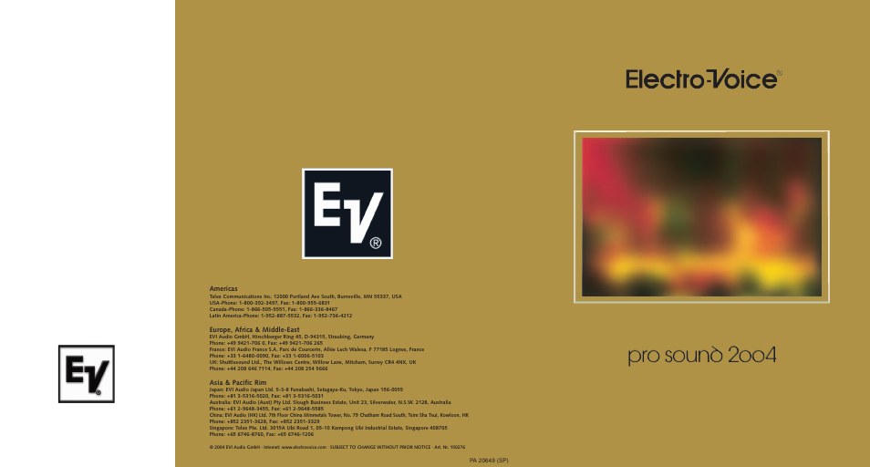 Electro-Voice Microphone User Manual | Page 92 / 92