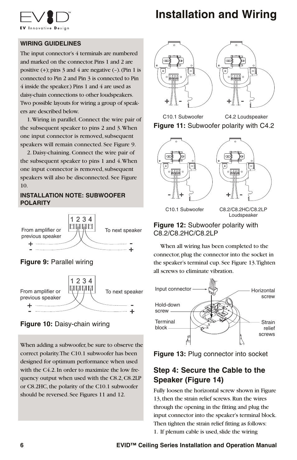 Installation and wiring | Electro-Voice EVID User Manual | Page 8 / 20