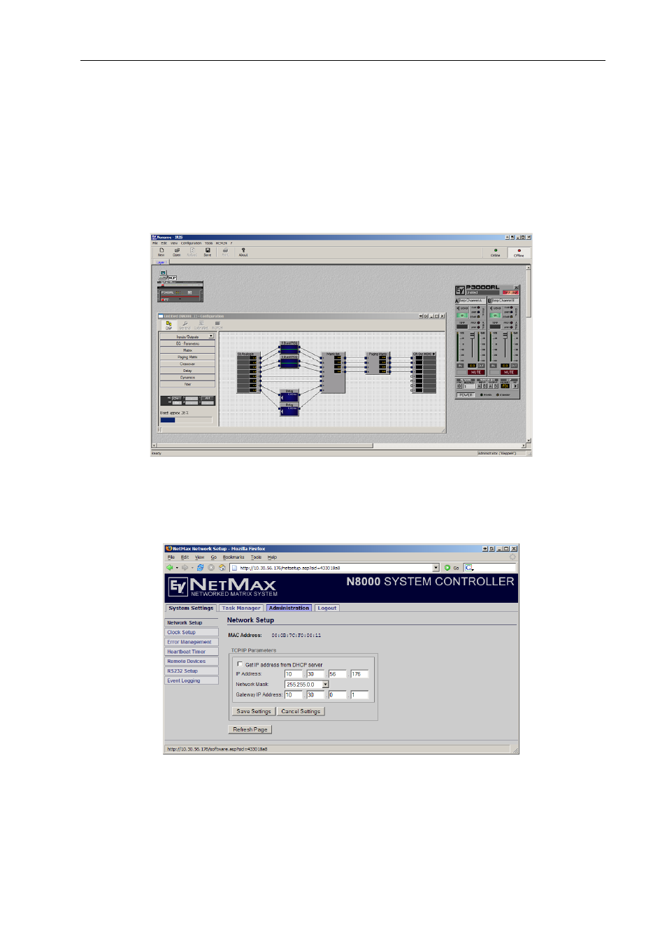 6 browser interface, Browser interface | Electro-Voice System Controller NetMax N8000 User Manual | Page 9 / 48
