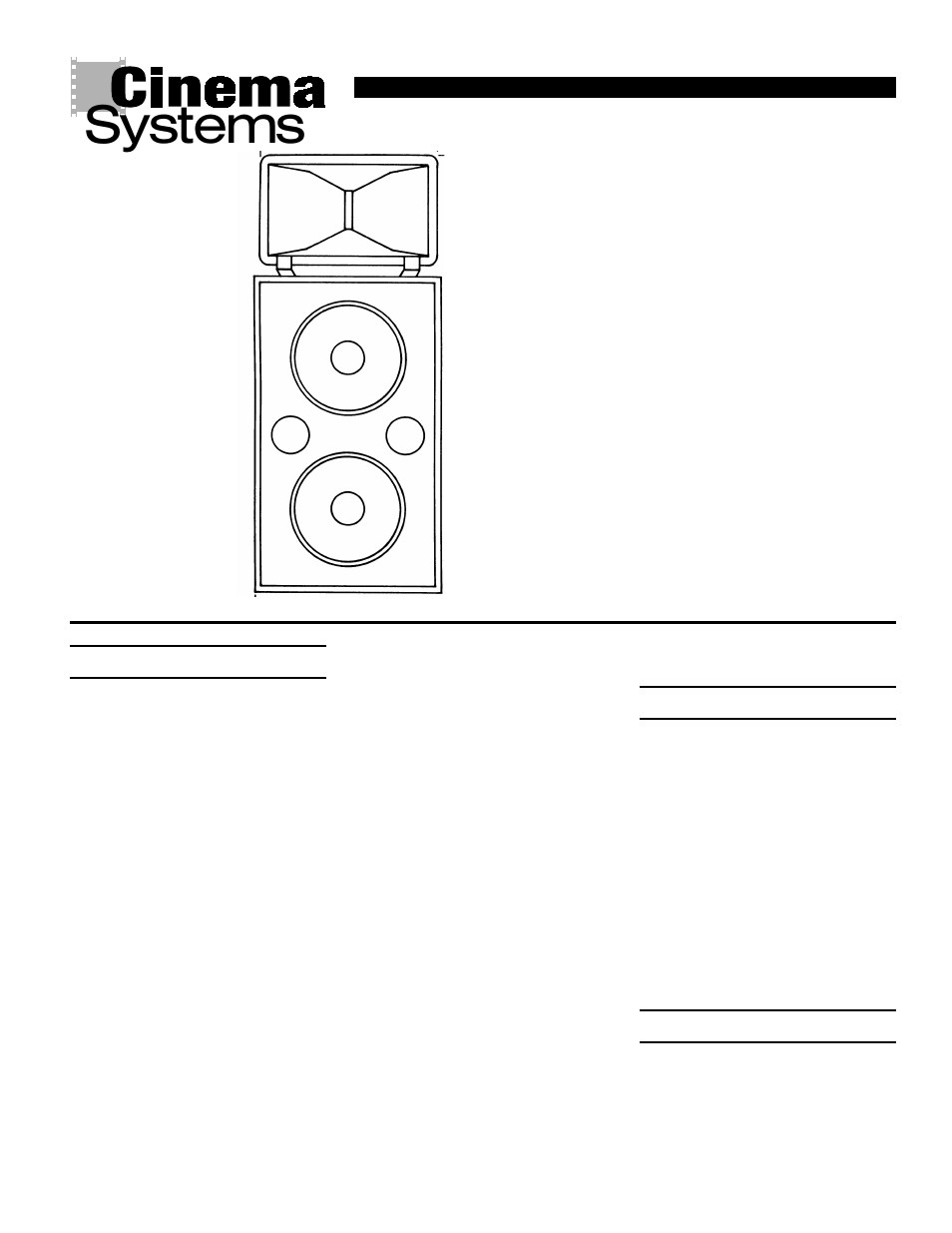 Electro-Voice Theatre Stage System TS940D User Manual | 4 pages