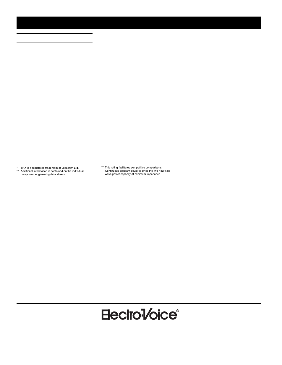 Ts940d theatre stage system | Electro-Voice Theatre Stage System TS940D User Manual | Page 4 / 4