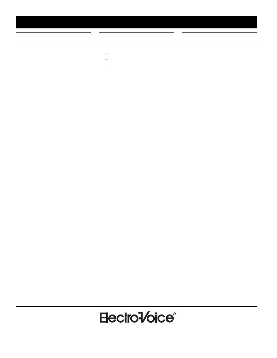 M2 high-performance stereo mixing console | Electro-Voice M2 User Manual | Page 4 / 4