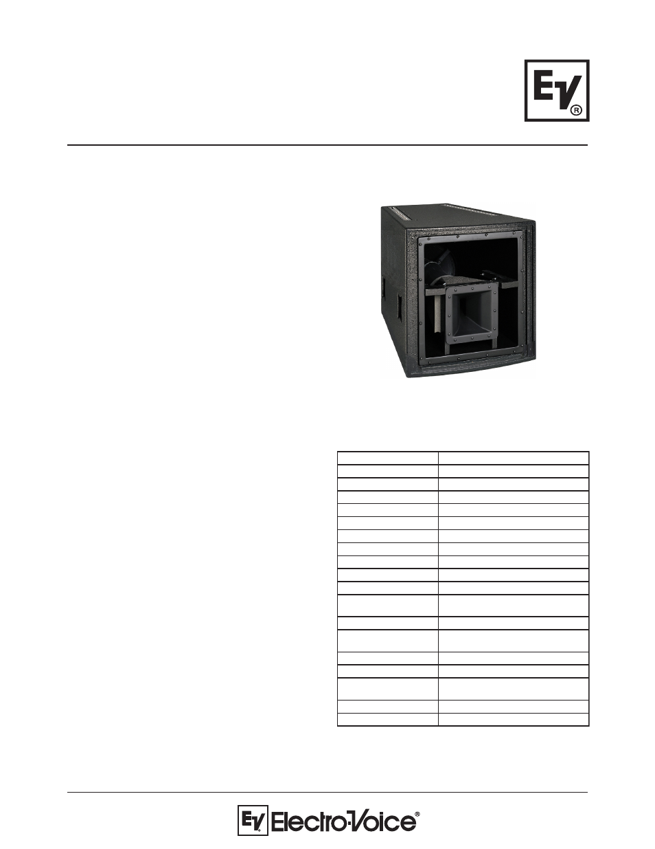 Electro-Voice XI-1122MHA/64F User Manual | 4 pages