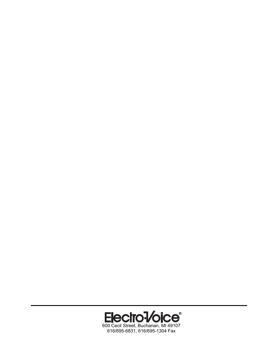 Electro-Voice MS3000 User Manual | Page 12 / 12