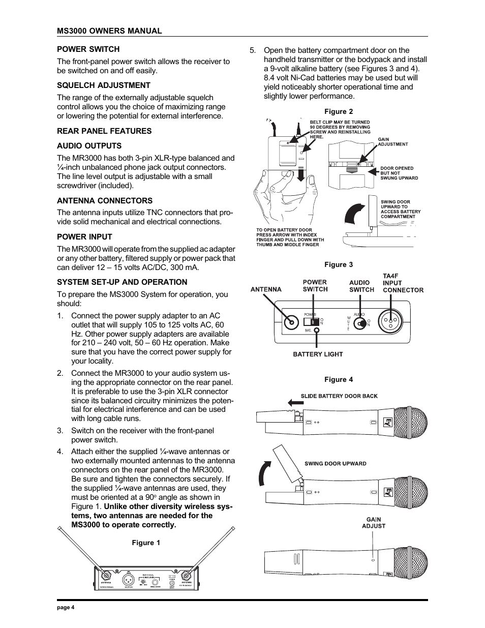 Electro-Voice MS3000 User Manual | Page 4 / 12