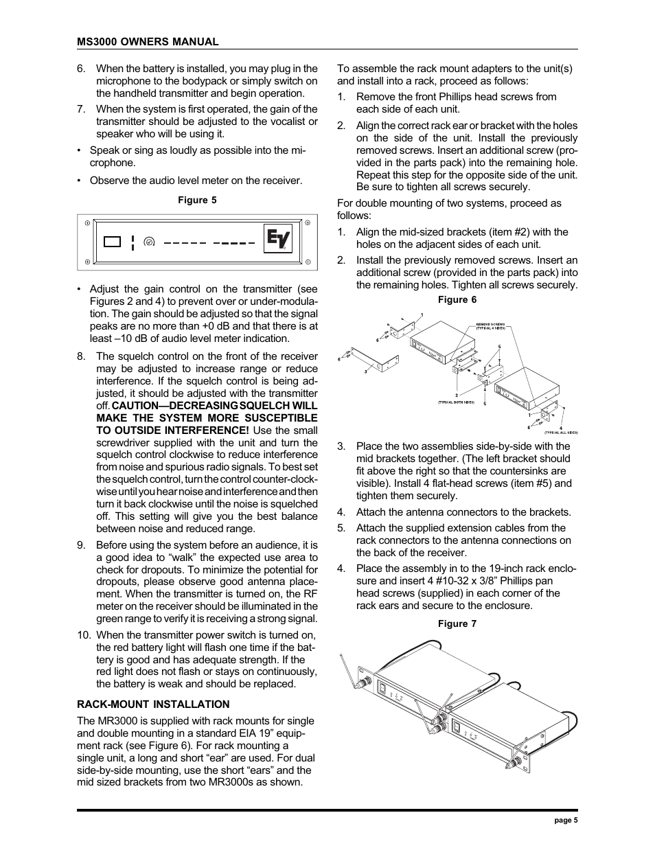 Electro-Voice MS3000 User Manual | Page 5 / 12