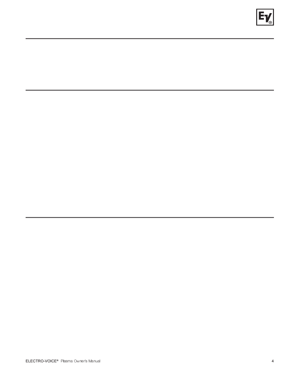 Description, System features - plasma, System setup | Electro-Voice Plasma Series User Manual | Page 5 / 16