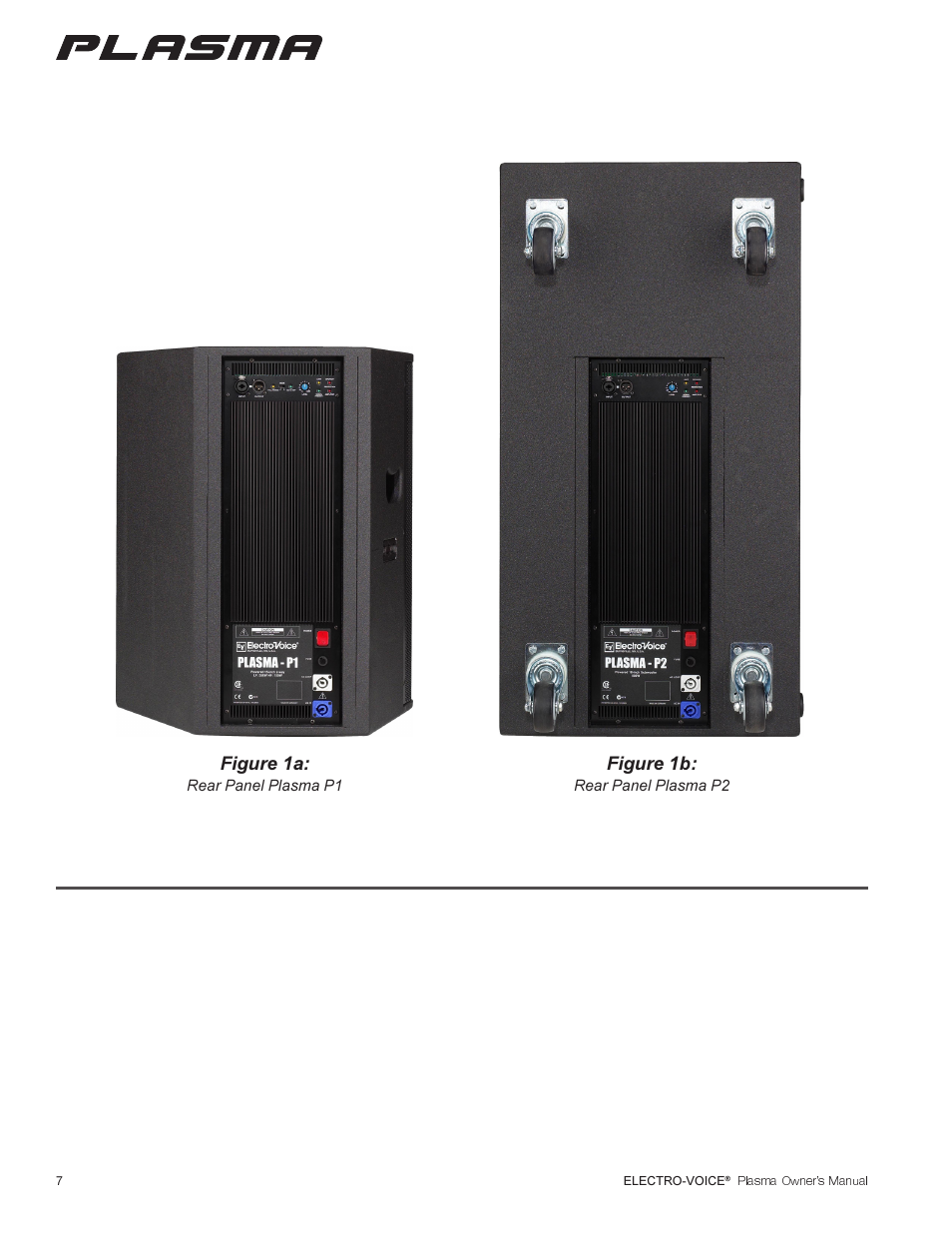 Setup diagrams for plasma | Electro-Voice Plasma Series User Manual | Page 8 / 16