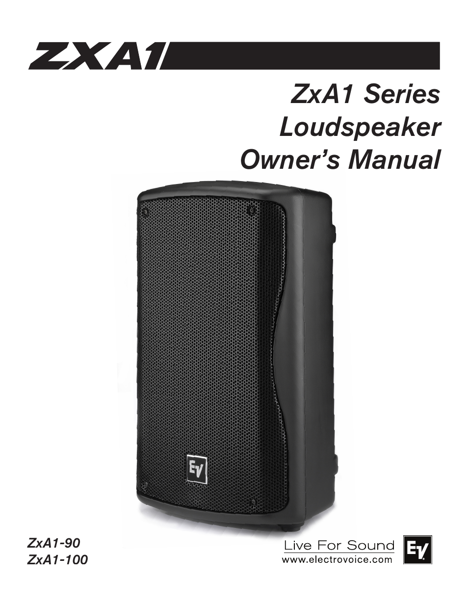 Electro-Voice ZXA1-100 User Manual | 12 pages