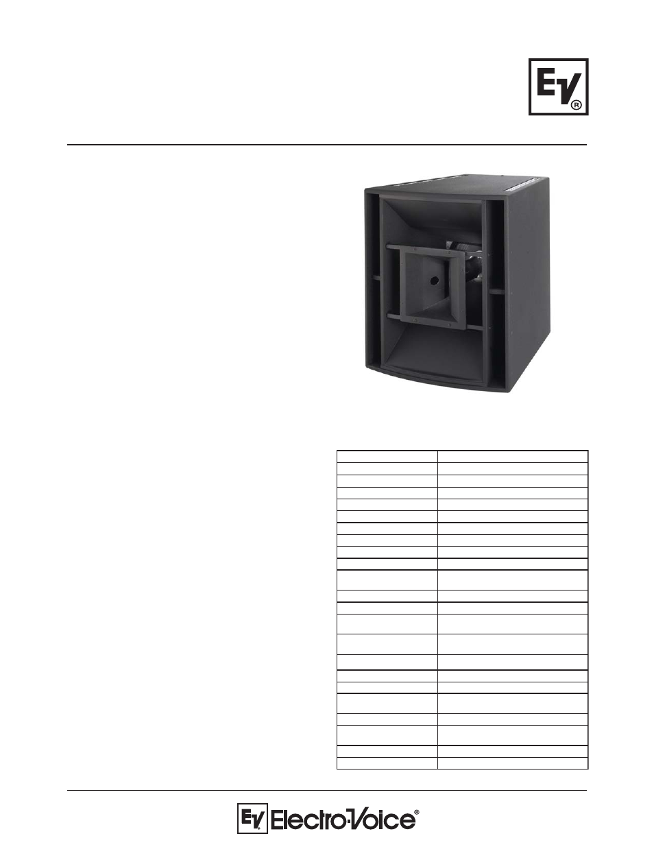 Electro-Voice FRX+640PI User Manual | 4 pages