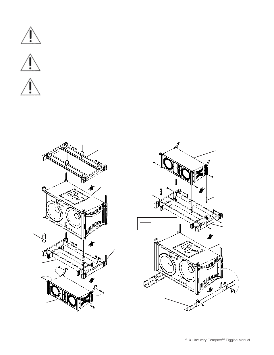 Using the agcd adapter grid for flying arrays, Figure 11a, Figure 11b | Electro-Voice X-Line Very Compact (XLVC) User Manual | Page 34 / 56