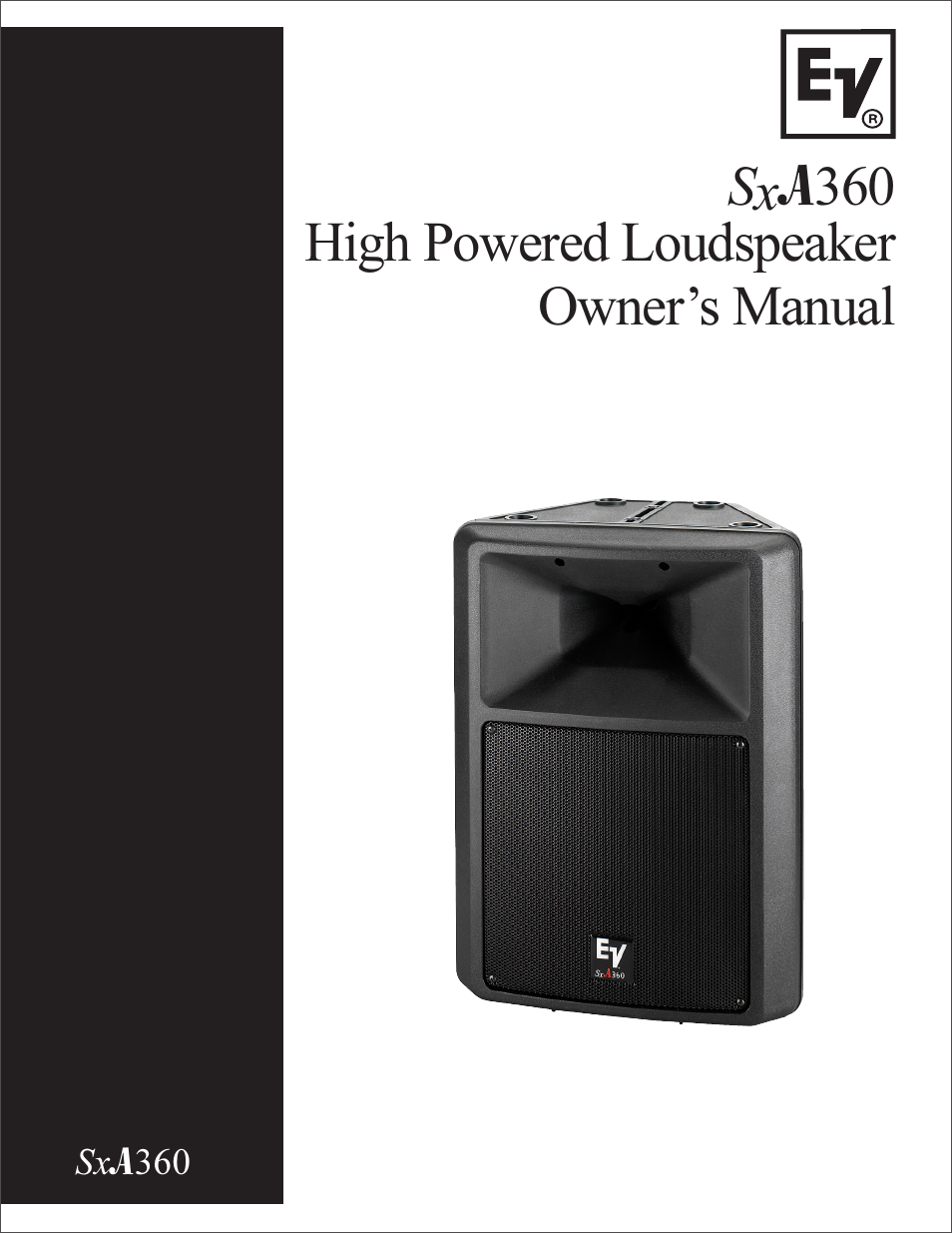 Electro-Voice SxA360 User Manual | 12 pages