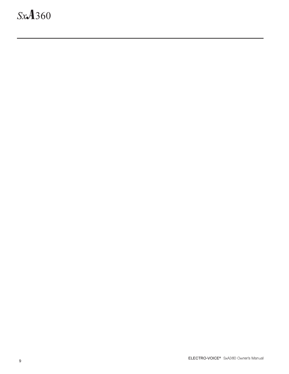 Electro-Voice SxA360 User Manual | Page 10 / 12
