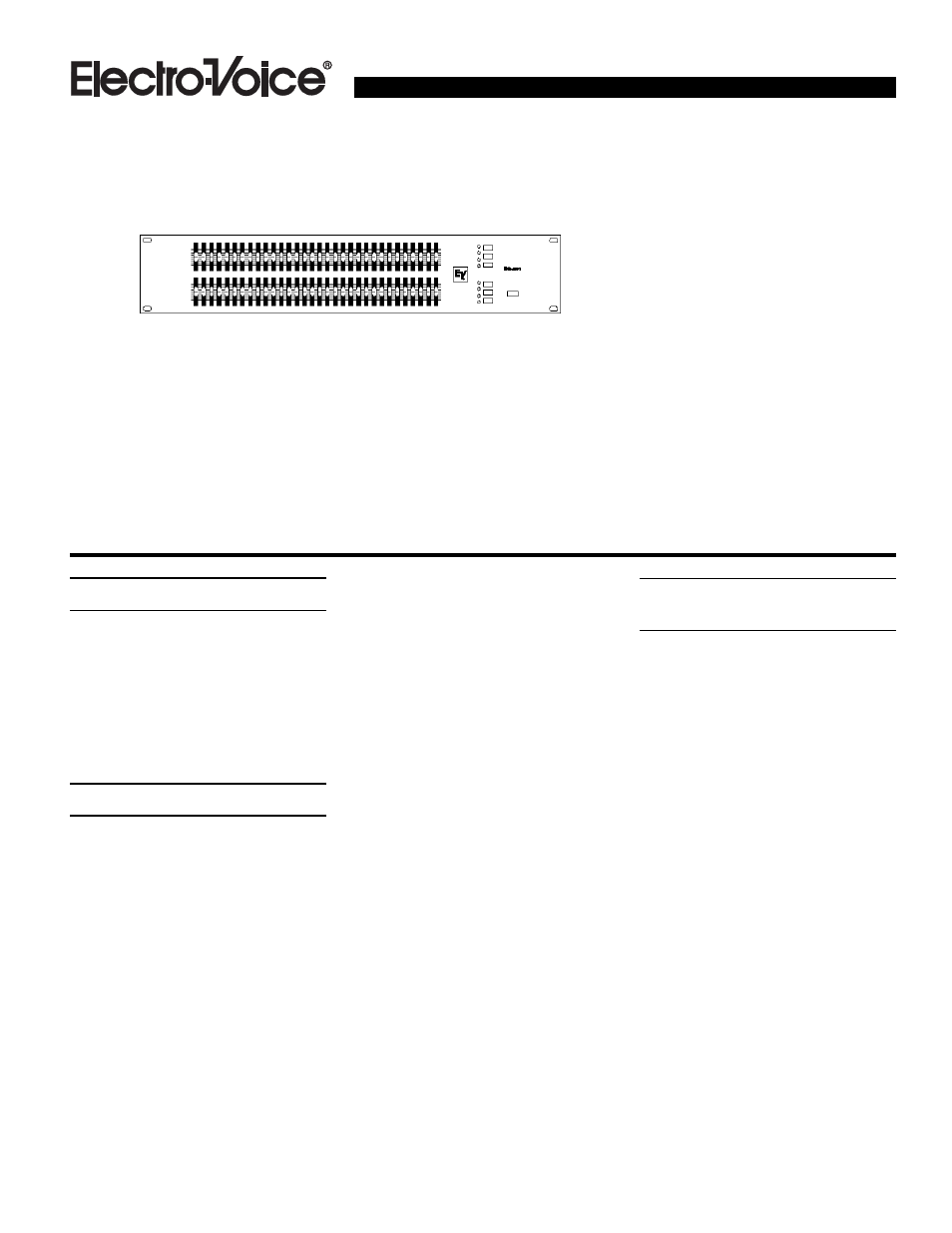 Electro-Voice EQ-231 User Manual | 4 pages