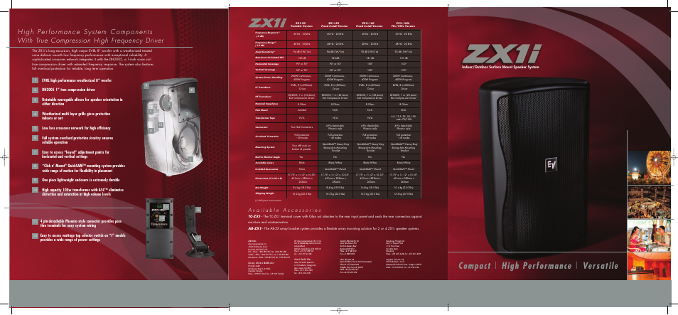 Electro-Voice ZX1-90 User Manual | 2 pages