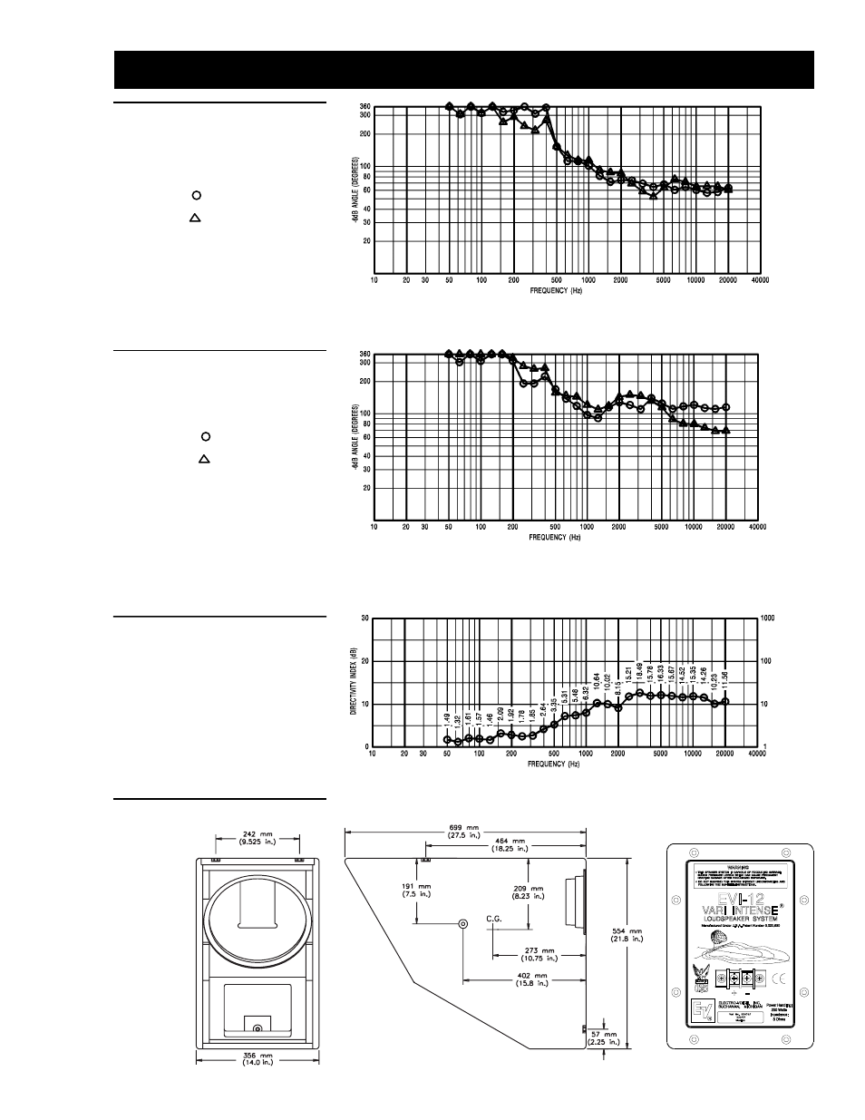 Evi-12 full-range loudspeaker, Evi-12 f ull-range loudspeaker | Electro-Voice EVI-12 User Manual | Page 5 / 6