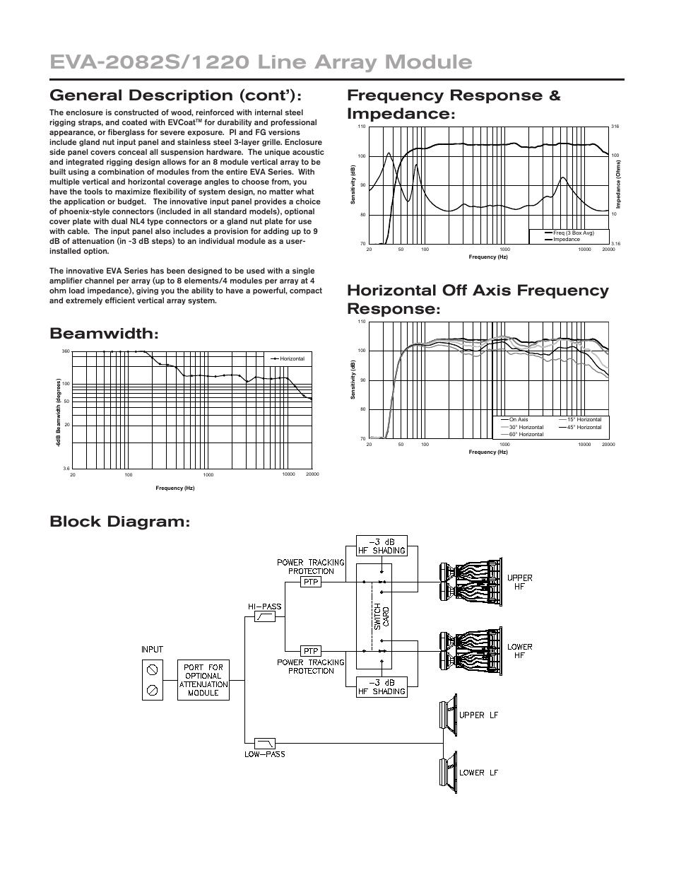 Electro-Voice EVA-2082S/1220 User Manual | Page 2 / 4