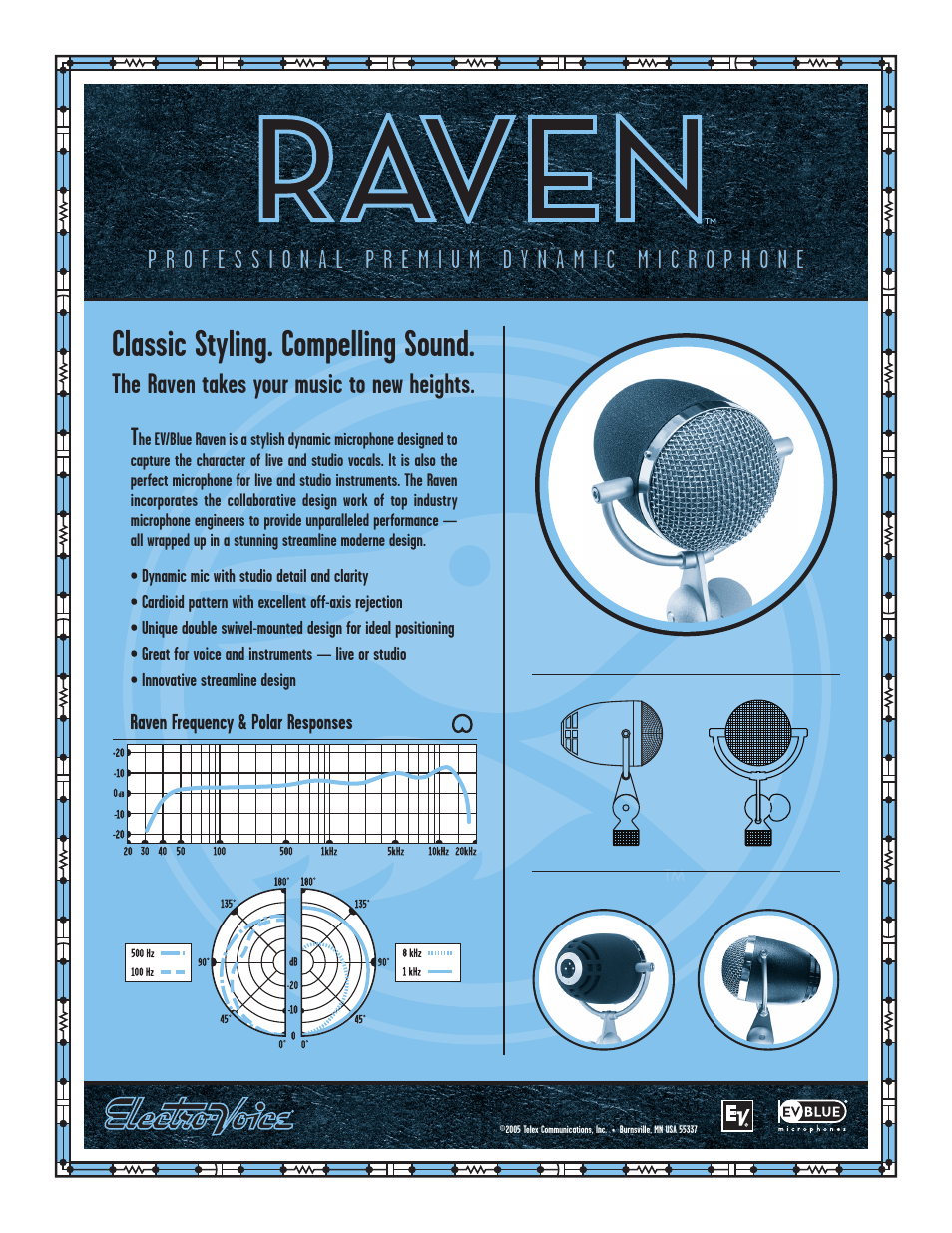 Electro-Voice Raven Professional Premium Dynamic Microphone User Manual | 1 page