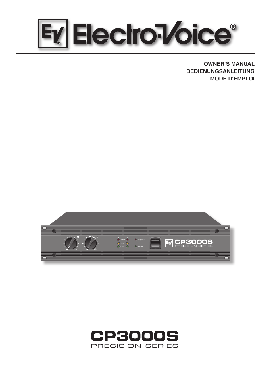 Electro-Voice CP3000S User Manual | 36 pages