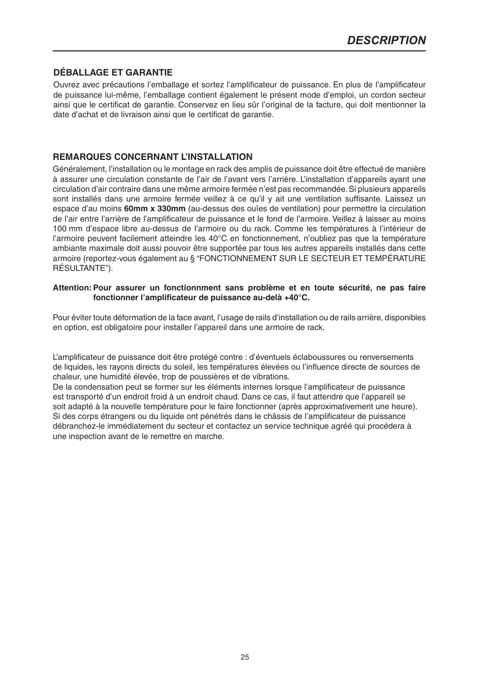 Description | Electro-Voice CP3000S User Manual | Page 25 / 36