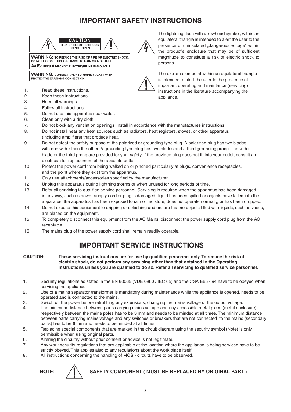 Electro-Voice CP3000S User Manual | Page 3 / 36