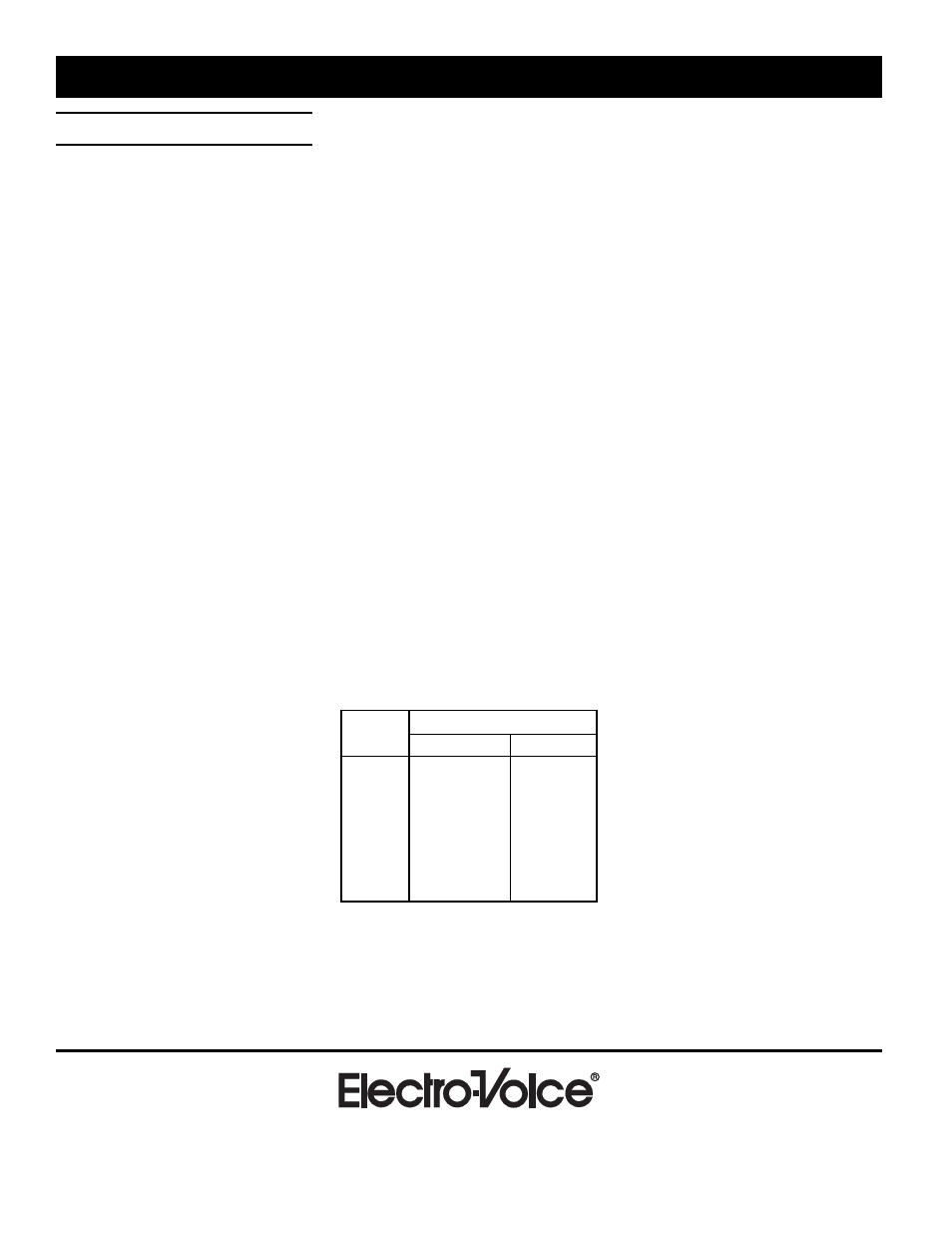 Sx80t two-way speaker system with transformer | Electro-Voice SX80T User Manual | Page 8 / 8