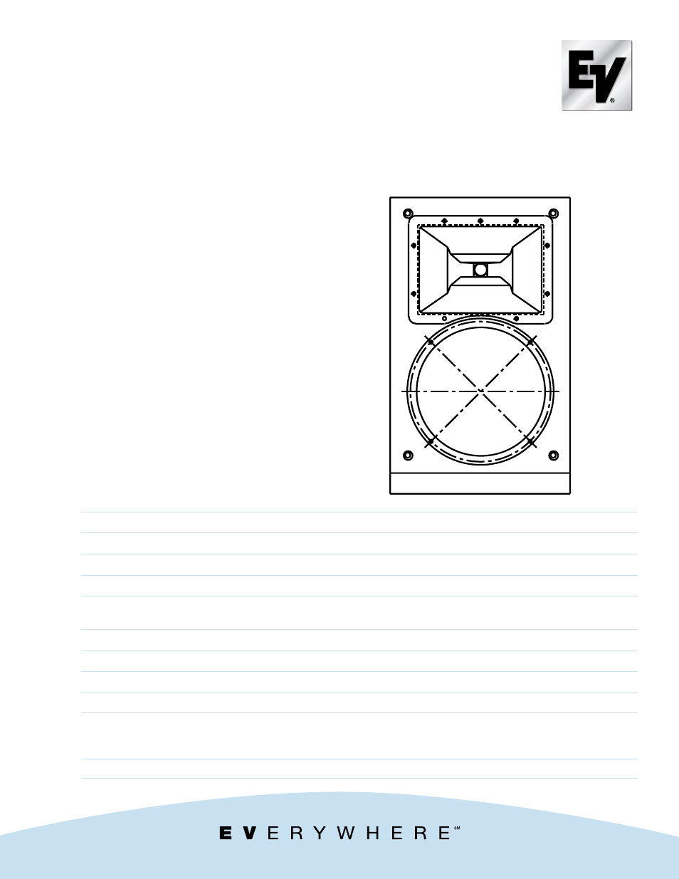 Electro-Voice SL10-2V User Manual | 2 pages