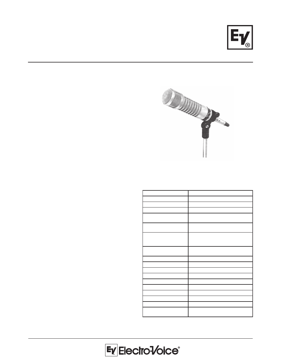 Electro-Voice RE27N/D User Manual | 2 pages