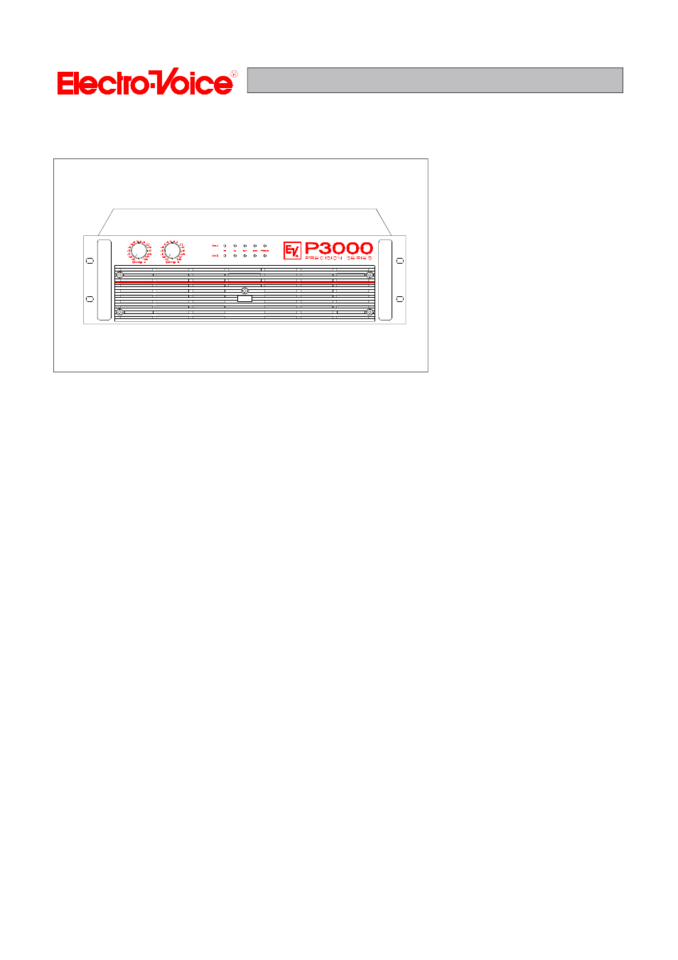 Electro-Voice P 3000 User Manual | 3 pages