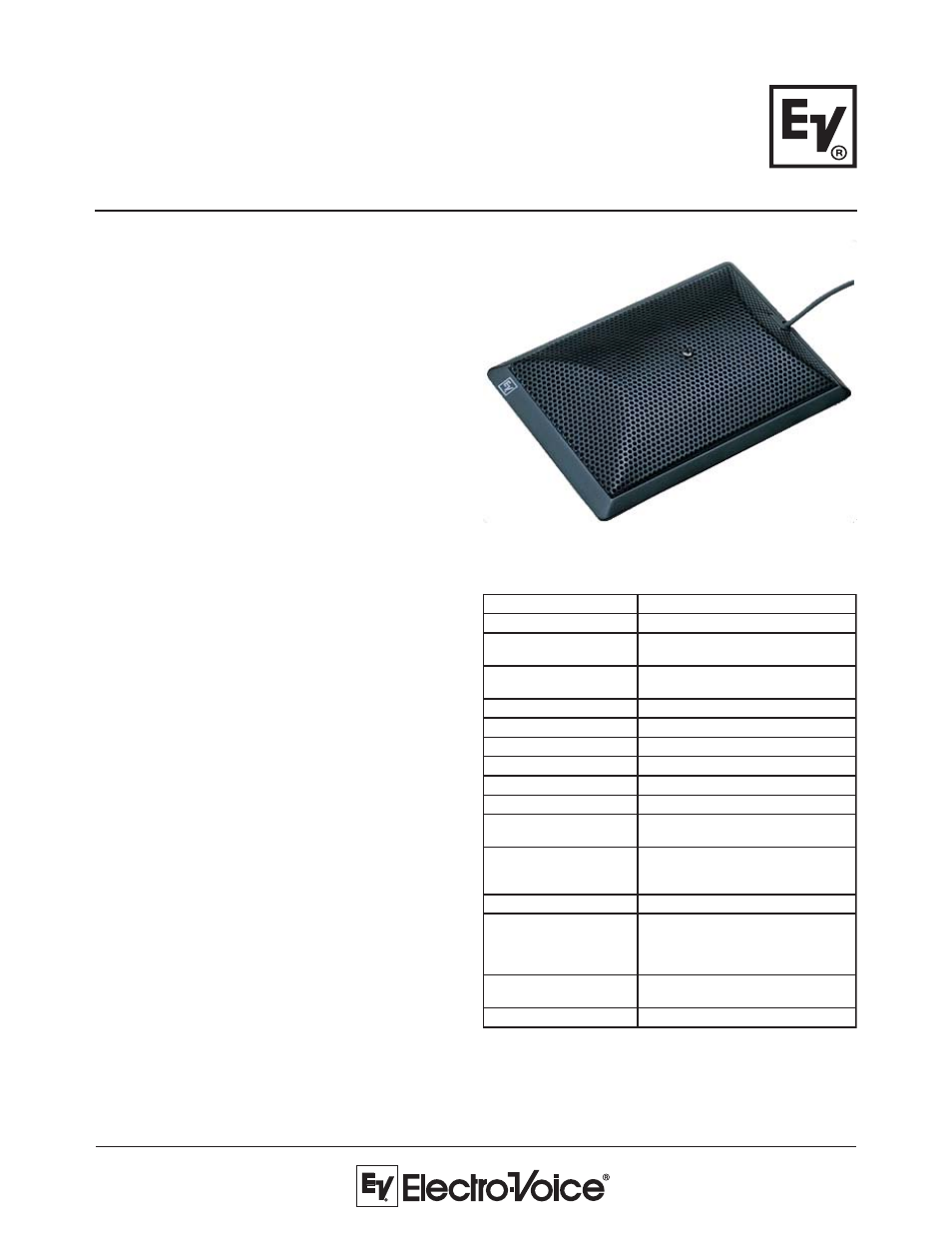Electro-Voice RE90B/BW User Manual | 2 pages