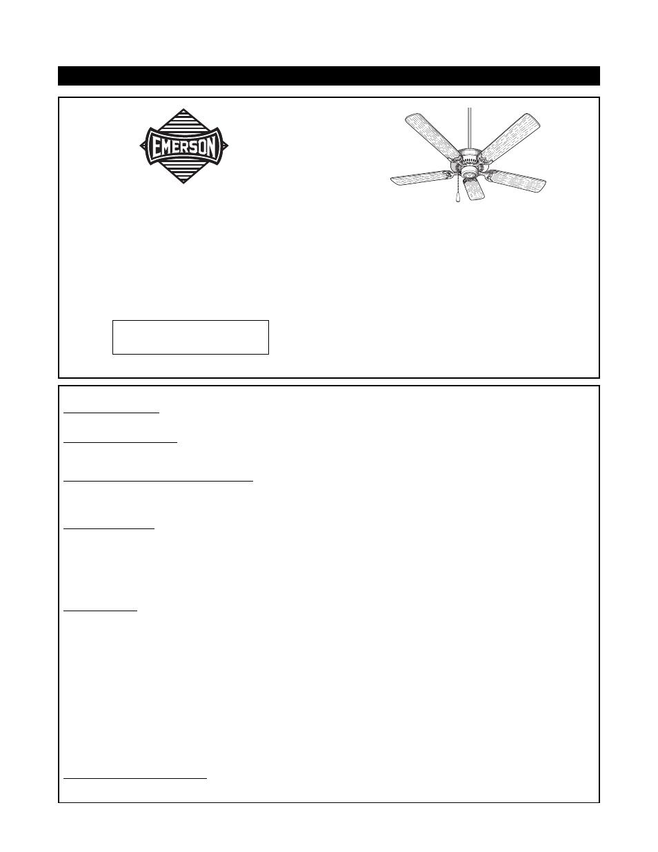 Emerson CF705BS03 User Manual | 8 pages