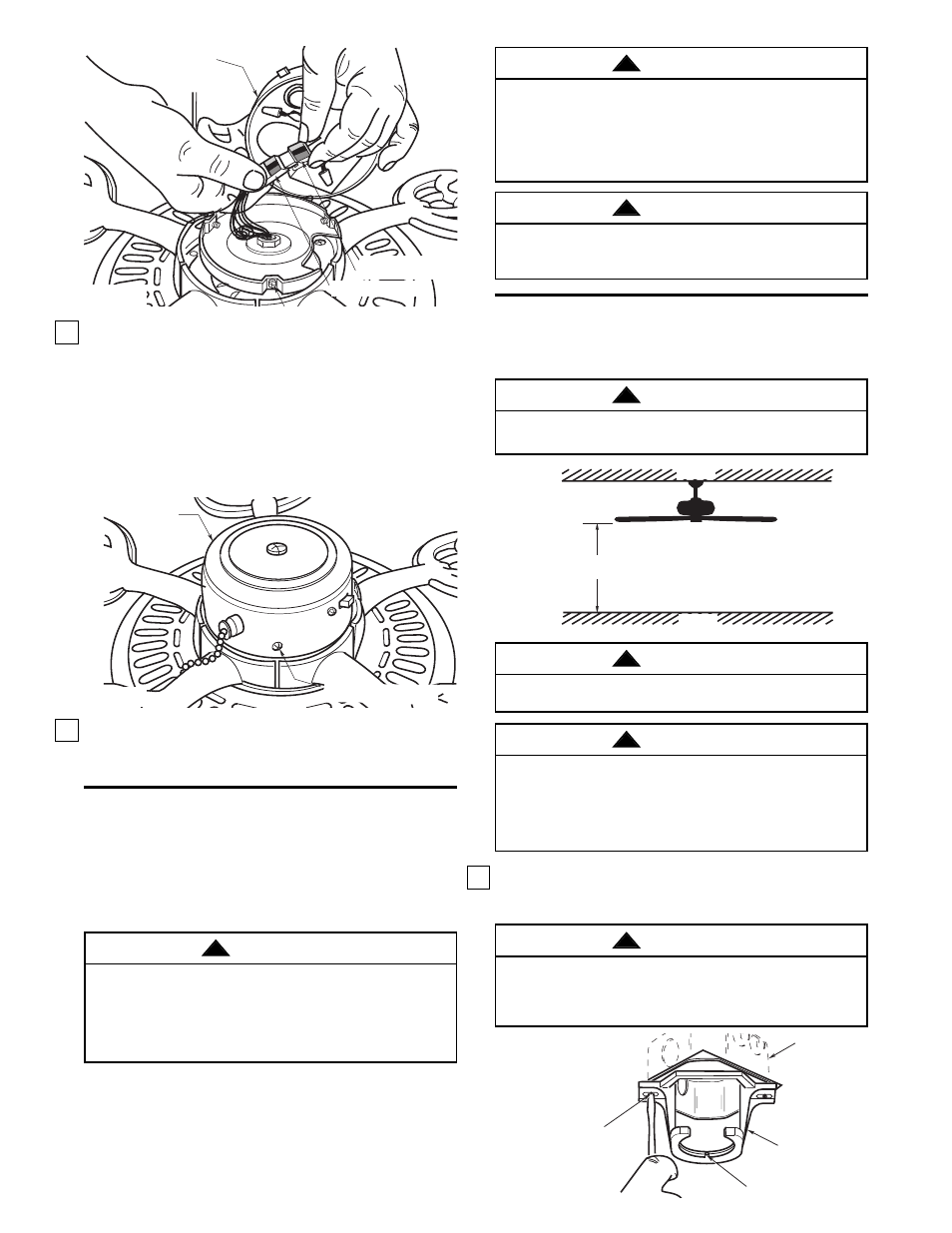 Electrical requirements, How to hang your ceiling fan, Warning | Emerson CF705BS03 User Manual | Page 5 / 8
